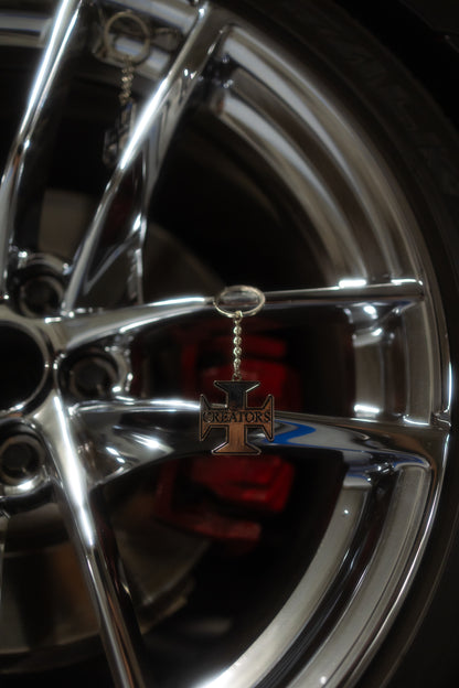 "Armor of God" Chrome Cross Keychain